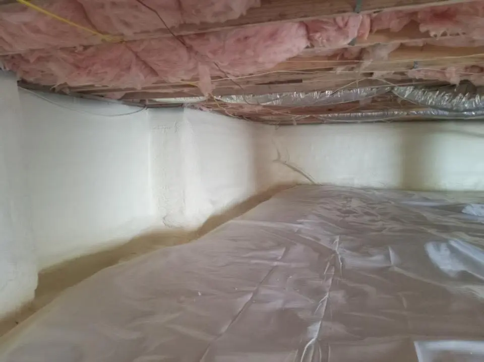 Crawl space encapsulation with closed-cell spray foam for Attic Insulation in Northdale